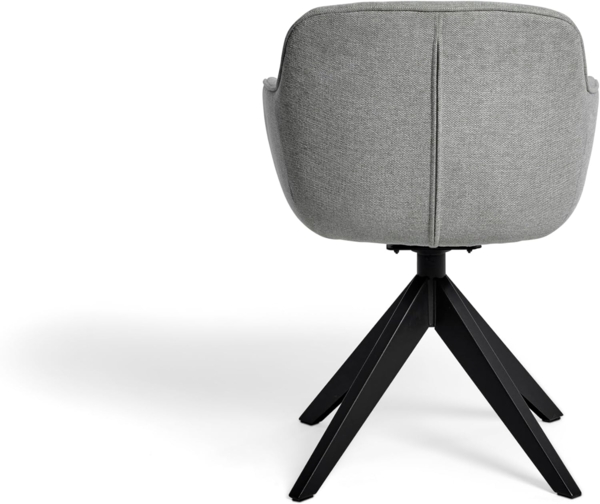 Jahnke ESSZIMMERSTUHL Kensington Twist Lock HELLGRAU MELIERT/SCHWARZ Bild 5