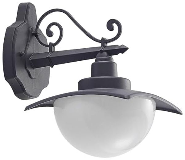 Lindby Außen-Wandleuchte Elinda, Metall, Schwarz IP44, 1 x 60 W