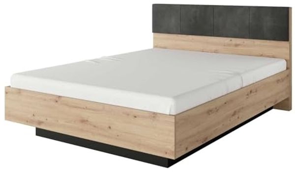 Bett Doppelbett Tally 160x200cm Artisan Eiche anthrazit
