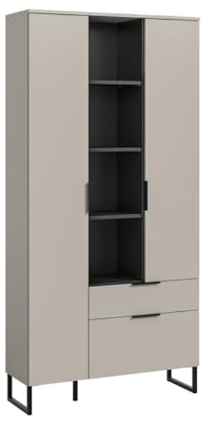Stauraumschrank >Noida< in kaschmir - 192x90x37cm (BxHxT)