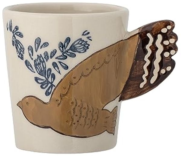 Bloomingville Tasse Hezha Tasse aus Steingut natur, Höhe 9cm