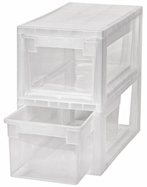 Kreher Aufbewahrungsbox Set: 2 x Schubladenbox Größe S, Volumen 7 Liter