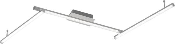 WOFI LED Deckenleuchte, Dimmfunktion, LED fest integriert, Warmweiß, große moderne Schienenlampe minimalistisch für Treppenhaus, B: 180cm