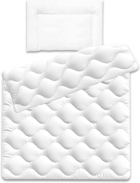 Siebenschläfer Baby Bettdecke und Kissen im Set - Kinderdecke 100x135 mit Kopfkissen 40x60 cm