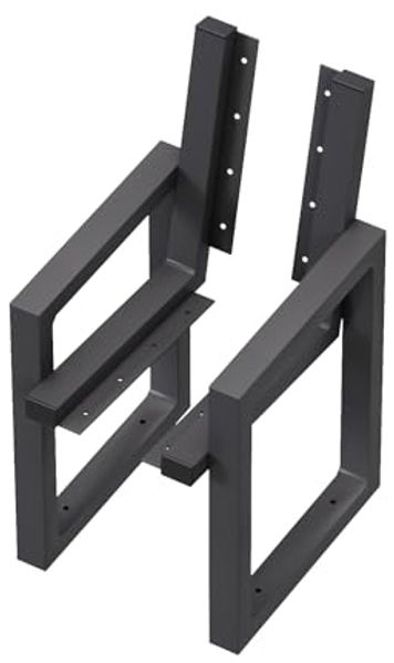 QLS Gartenbank Bankbeine ROM (Set 2 Stück, pulverbeschichtet), Bankgestell Bankfüße Beine aus Stahl schwarz Bild 2