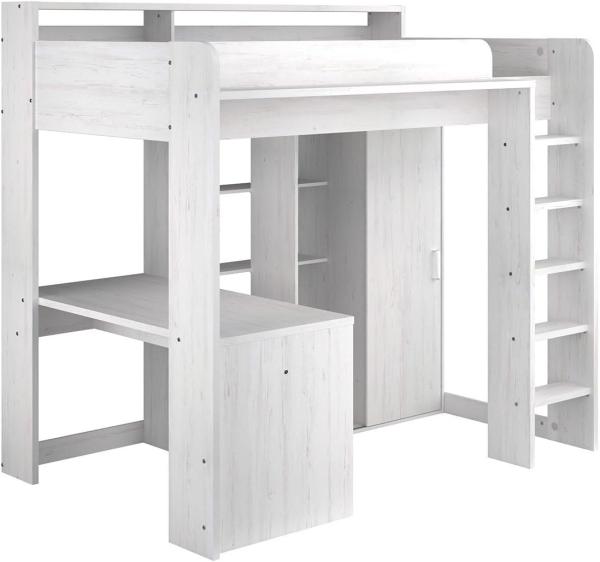 Parisot Hochbett »Higher«, inkl. Schrank und Schreibtisch Jugendzimmer Bett Hochbett Etagenbett