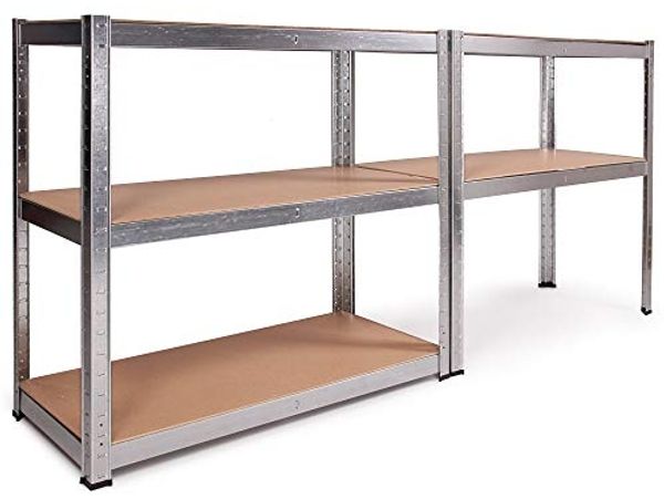 ONDIS24 Schwerlastregal Metallregal Thomas, Lagerregal 90 x 40 x 180 (H) cm, Kellerregal, 1-tlg, 875kg Steckregal mit 5 Einlegeböden, Werkstattregal 5X 175kg belastbar Bild 7