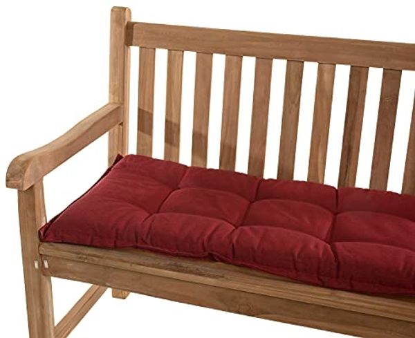 Sun Garden Bankauflage Gartenbank Naxos 120 cm 50318-300 dunkelrot 120 x 49 x 6 cm Sun Garden, (1 St)