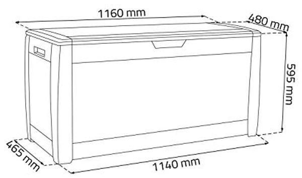 Prosperplast Aufbewahrungsbox Matuba, TOPSELLER! (Auflagenbox, OTTOs Choice), 310 l Fassungsvermögen, einfache Montage, mit Rollen Bild 2