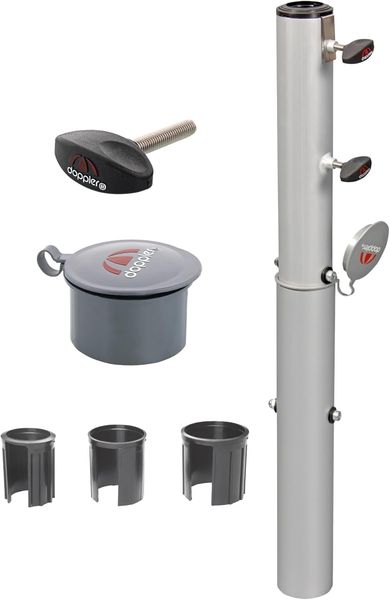 Doppler ALU Bodenhülse Universal mit Bodenanker für Rohr ø 32 - 60 mm