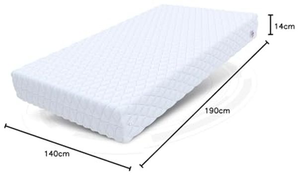 FDM Select MAX Matratze 140x190 cm Kaltschaum Höhe 18 cm Härtegrad H3 und H4 Visco-Schaum Öko-Tex Allergikergeeignet Jersey Bezug Waschbar Bild 2