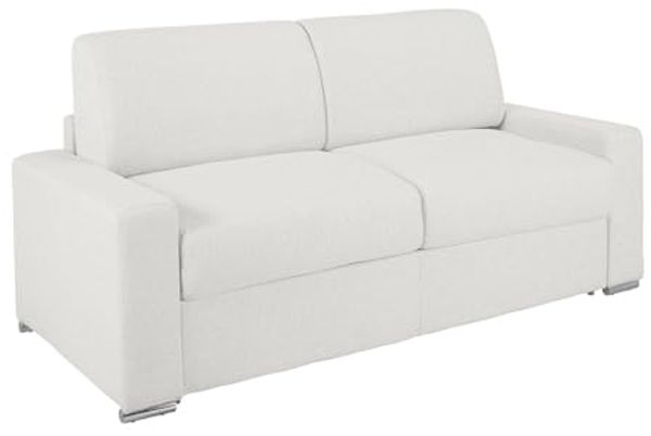 Vente-unique - CALITO Sofa Kunstleder Weiß - B 223 cm94 cm x H 85 cm x L 194 cm