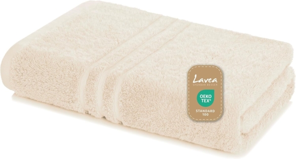 Lavea Saunatuch 80x200 cm, Frottierserie Elena, Creme