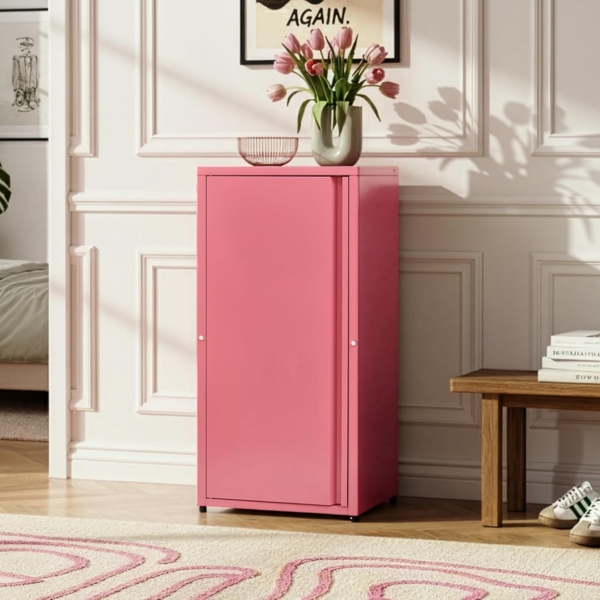 Metallschrank Burlöv Stahl Wassermelonenrot [en. casa]