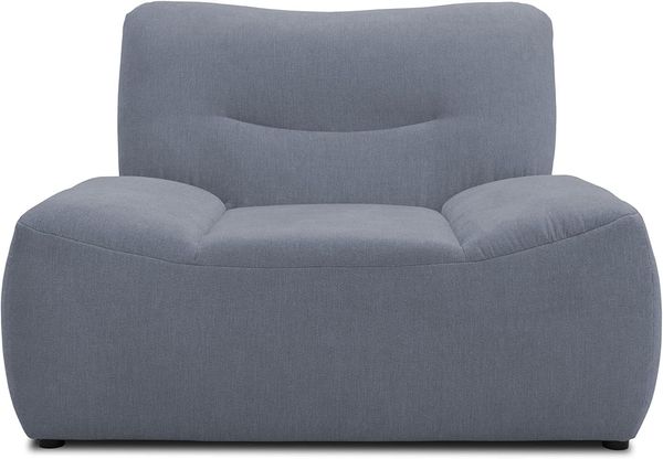 DOMO Collection Boho Loveseat, Sessel, Polstersessel im Boho-Style, Sofa, Couch, Bigsofa in grau