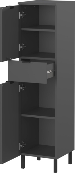 Germania Mediumschrank GW-Arcena 1394-547, in Graphit, gedämpfte Türen und Schublade, 30 x 120 x 34 cm (BxHxT) Bild 5