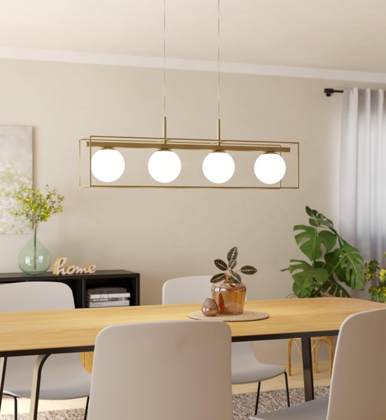 Eglo 97793 Pendelleuchte VALLASPRA champagner weiß L:91cm B:16,5cm H:110cm Bild 3