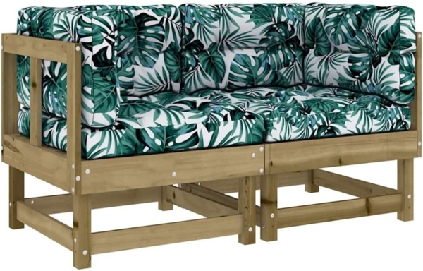 vidaXL Ecksofas mit Kissen 2 Stk. Kiefernholz Imprägniert 825456