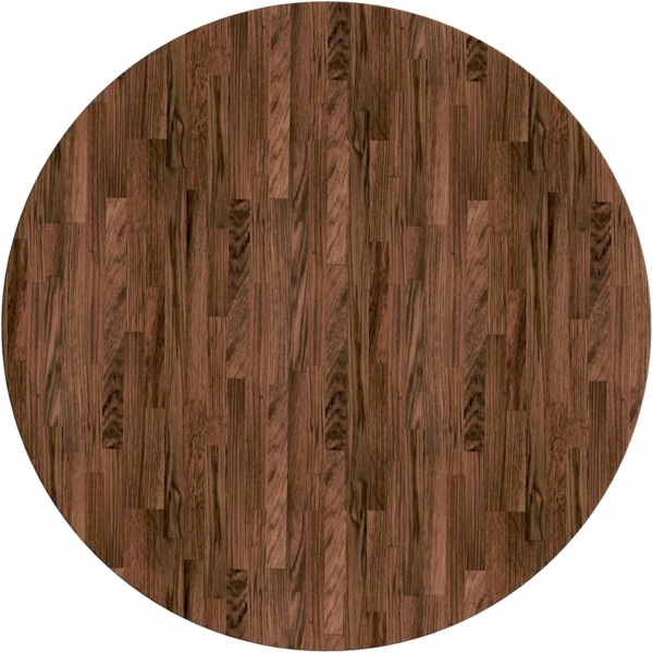 vidaXL Tischplatte Braun Ø 80 x 2.5 cm Massives Eichenholz 42016004