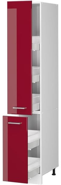 Hochschrank R-Line Bordeaux Hochglanz 30 cm mit Türen Vicco Bild 5