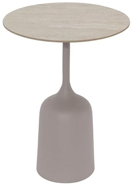MIRRORS AND MORE 'Altan' Beistelltisch Metall /Keramik, taupe, 40x53x40 cm