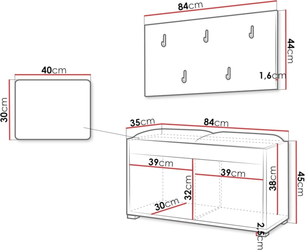 Garderoben-Set Gesita VII (Farbe: Cashmere) Bild 4