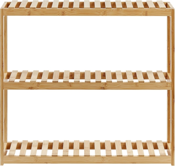 Bad Wandregal Bambusholz hellbraun 3 Etagen PADUCAH Bild 4