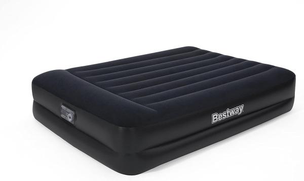 Bestway 'Aeroluxe' Doppel-Luftbett mit integrierter Elektropumpe, blau, 203 x 152 x 46 cm