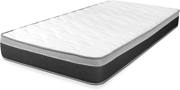 WIN REST Federkernmatratze, 90x200 cm, für Standardbett, mittlere Härte, Höhe 20 cm, verstärkter Taschenfederkern, profilierter Schaumstoff, milbendicht und hypoallergen, Young Spring
