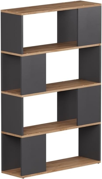 Raumteiler Eneos Anthrazit/Goldkraft Eiche 80 x 124.5 cm Vicco Bild 1