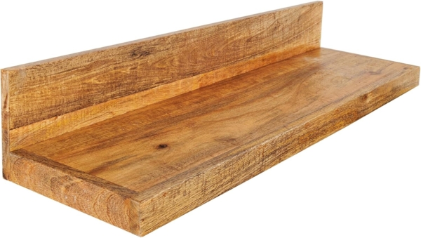 riess-ambiente Wandregal MAKASSAR 80cm natur, Einzelartikel 1-tlg, Wohnzimmer · Mango-Massivholz · handmade · Brett · lackiert · Design