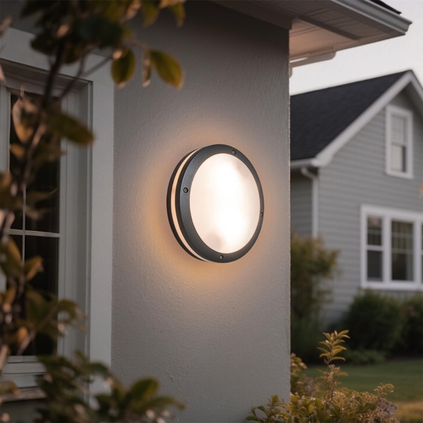 Qazqa Außen-Wandleuchte Glow, ohne Leuchtmittel, E27, Dunkelgrau, Modern, Metall, 2-flammig