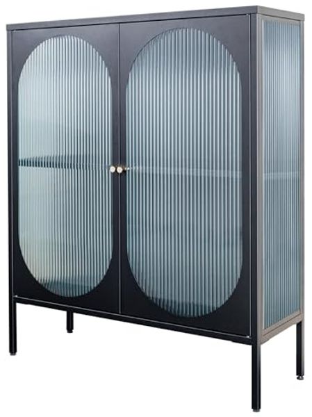 riess-ambiente Vitrine PARIS 110cm schwarz / gold (Einzelartikel, 1-St)