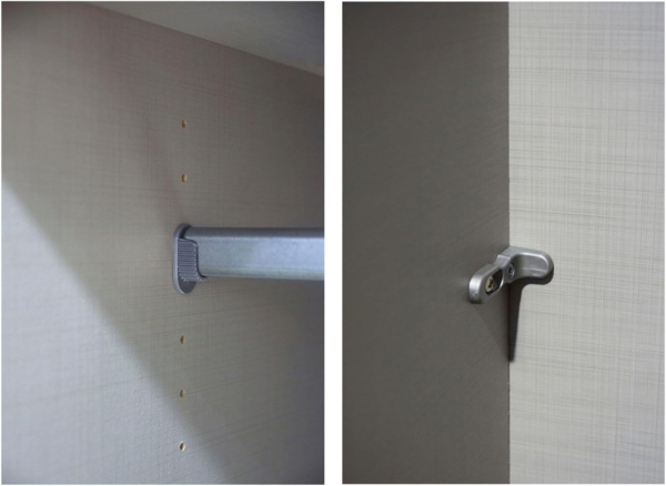 Vitrine Glasvitrine Scara 90x35x199cm kieselgrau Zinneiche 2-türig Bild 6