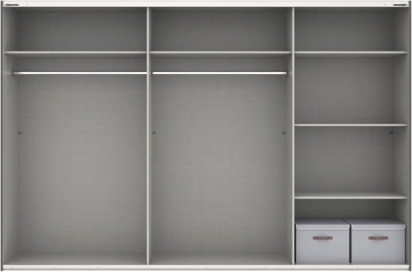 Vitrine Glasvitrine Scara 90x35x199cm kieselgrau Zinneiche 2-türig Bild 4