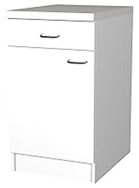 Flex-Well Unterschrank Küchenunterschrank 50 cm breit - Weiß – Modell Rapido