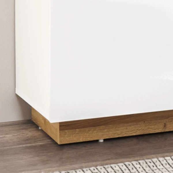 Anrichte mit 2 Türen und 4 Schubkästen CELLE-61 in weiß Glanz und Grandson Oak B/H/T ca. 138/91/40 cm Bild 8