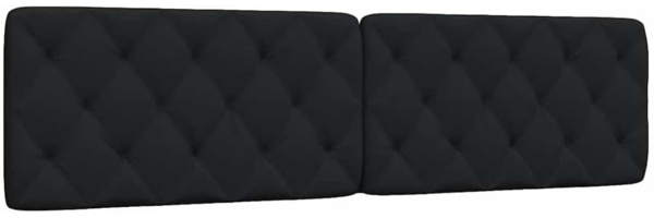 vidaXL Kopfteil Kopfteil-Kissen Schwarz 200 cm Stoff, (1 St)
