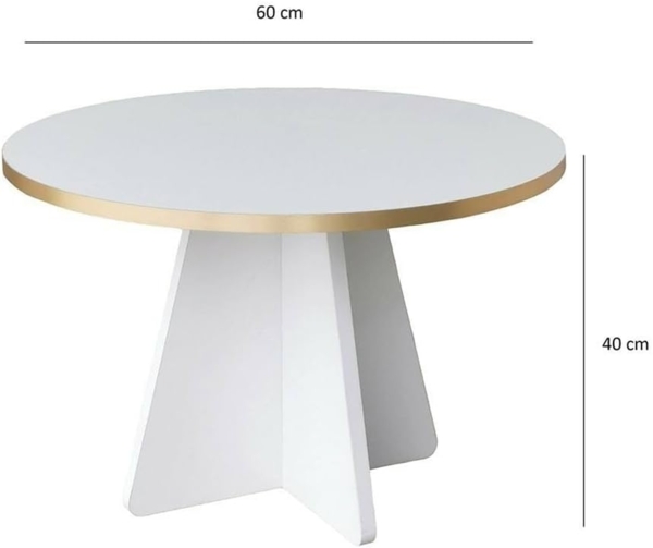 Dmor Tisch Elnath 60 x 60 x 40h cm Gold Runde Form Bild 8