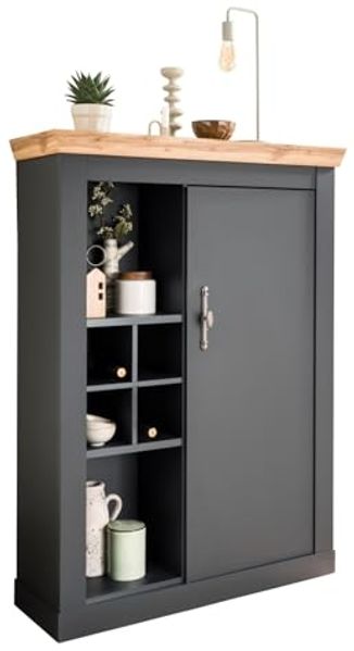 Kommode Ribera in grau und Eiche Wotan Landhaus 107 x 146 cm