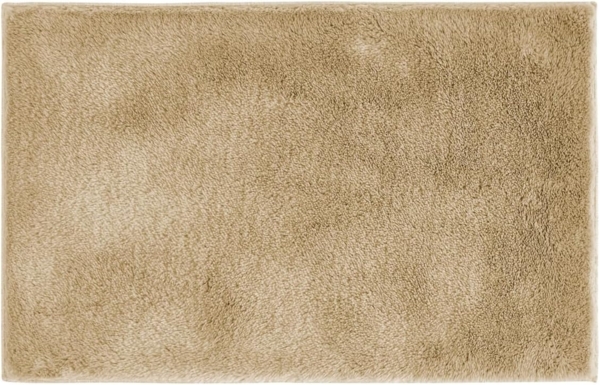 andiamo Badematte rutschfest Florida - Badezimmerteppich weich und flauschig - Badteppich rutschfest waschbar Duschvorleger Badvorleger für Badezimmer 50x80 cm Taupe