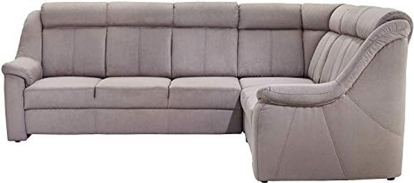 Cavadore Ecksofa Beata im modernen Design / Polstercouch in L-Form / 261 x 98 x 211 / Mikrofaser Anthrazit Bild 5