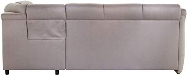Cavadore Ecksofa Beata im modernen Design / Polstercouch in L-Form / 261 x 98 x 211 / Mikrofaser Anthrazit Bild 4