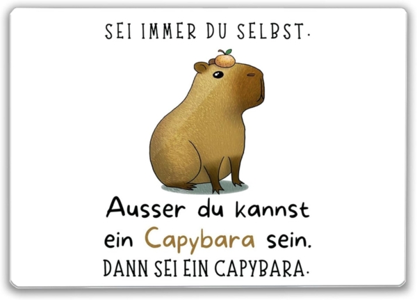 speecheese Schneidebrett Sei immer du selbst ausser kannst ein Capybara sein Schneidebrett aus