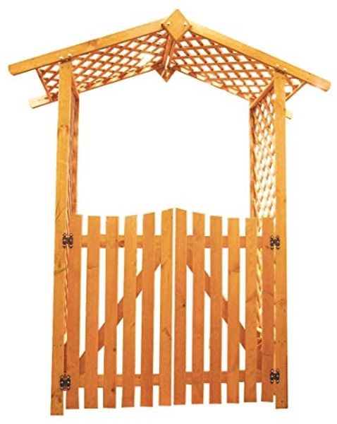 Promadino Rosenbogen mit Türen 167 x 53 x 219 cm mit Türen