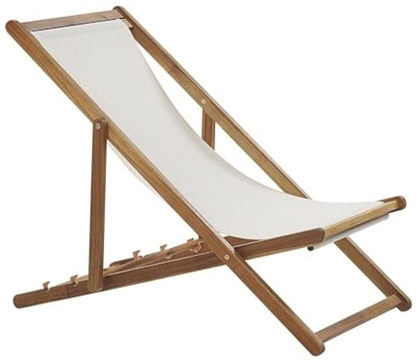 Gartenliege Holz Heller Holzfarbton ANZIO