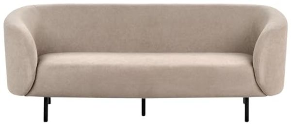 3-Sitzer Sofa Stoff taupe schwarz LOEN
