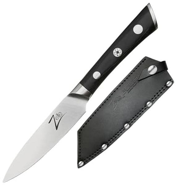 Razor-Edge Serie 4" Schälmesser 59 HRC Edelstahl Schwarz