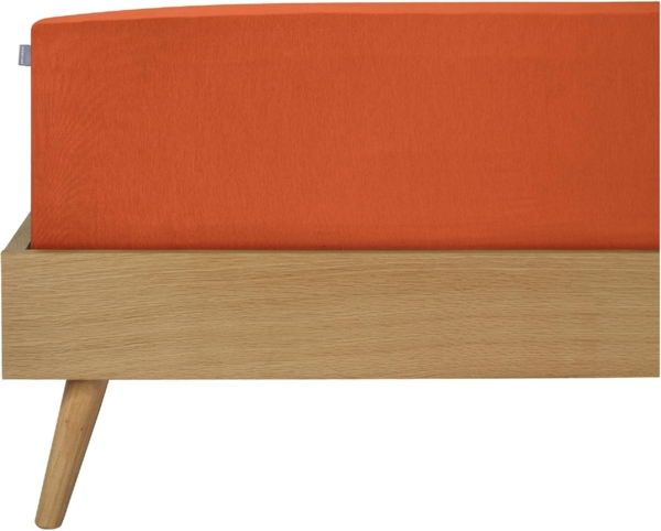Schiesser Spannbettlaken Jessi - Edeljersey - 180 x 200 cm - Terrakotta