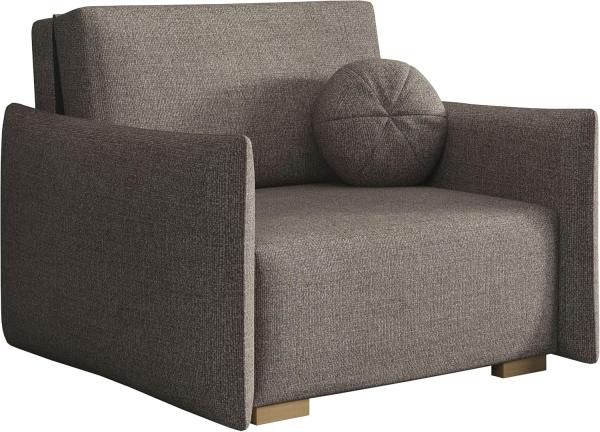 Sofa Viva Glov I mit Schlaffunktion, einsitzer Schlafsofa mit Bettkasten (Farbe: Soul 04)